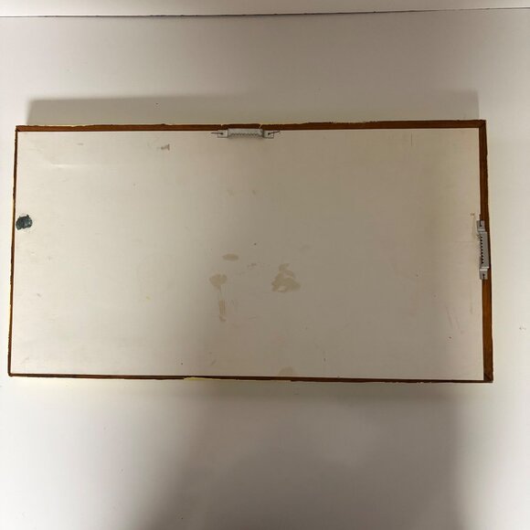 Mosaic Yellow Mirror Handcrafted Floral Tile Frame Shabby Chic Wall Decor VTG - Picture 3 of 8